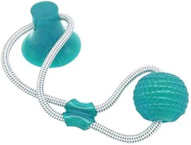 Brinquedo Cabo De Guerra Com Ventosa Interativo Para Cães Verde