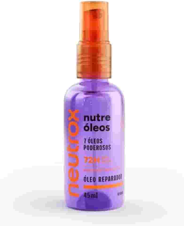 Óleo Reparador de Pontas Duplas Nutre Óleos Neutrox com 7 Óleos Poderosos, Proteção Térmica 230°C, 45ml