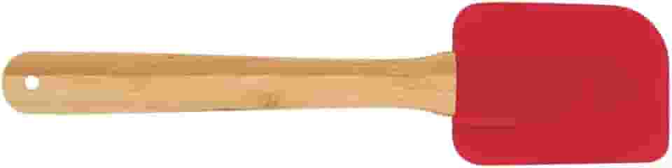Mor - Espátula Reta Silicone e Bamboo Vermelha