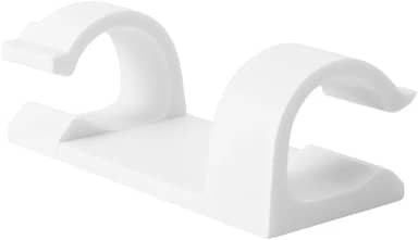 Organizador de Fios Adesivo 20 Peças 30mm para Mesas Paredes Escritório Clips Autoadesivos para Cabos e fios (Branco)