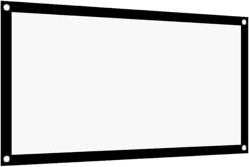 Tela de projetor de 100 polegadas, tela de projetor lavável 4k hd 16:9, tela widescreen dobrável e sem rugas