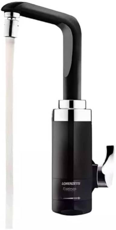 Torneira Eletrônica Essence Mesa Preto/Cromado Lorenzetti 220V 5500W