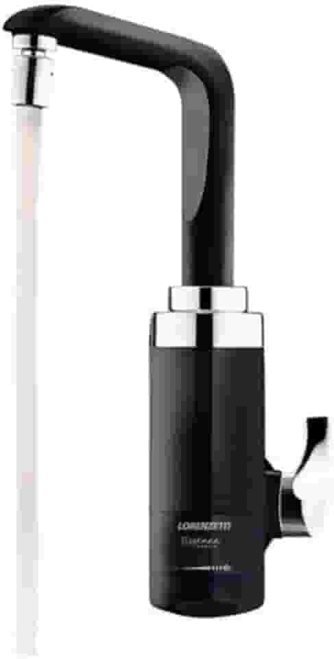 Torneira Eletrônica Essence Mesa Preto/Cromado Lorenzetti 220V 5500W