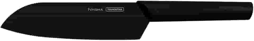 Faca Santoku Tramontina Nygma com Lâmina em Aço Inox e Cabo de Polipropileno Texturizado Preto 7"