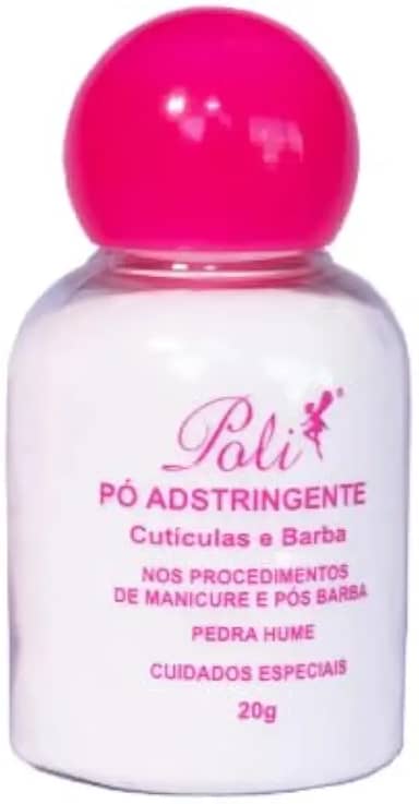 Poli Pó Adstringente Hemostático para Cutículas e Barba, 20g
