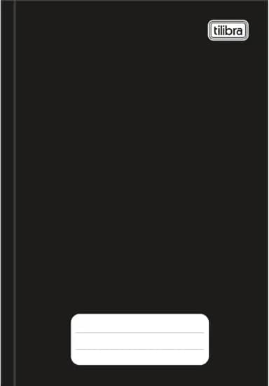 Tilibra - Caderno Brochura Capa Dura 1/4 Pequeno, Pepper 14x20cm, Preto, 80 Folhas