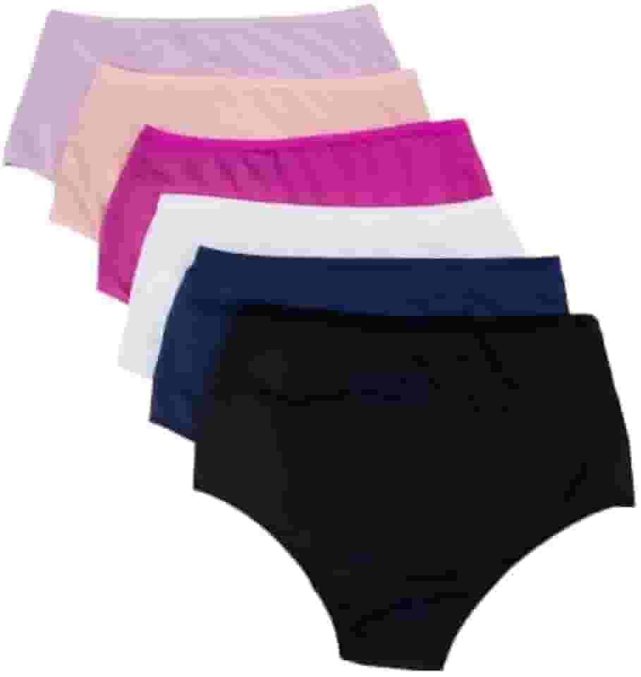 Kit 5 peças Calcinha Gestante Alto Modeladora Feminina Maternidade Pós Parto