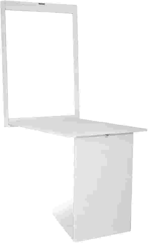 Móveis Britz, Mesa Dobrável Retrátil de Parede Retangular em MDF Branca - Móveis Britz