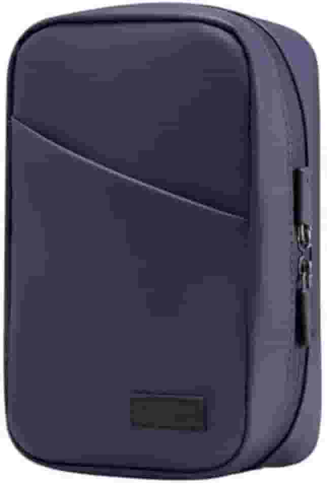Necessaire Organizador de Cabos e Acessórios Impermeável, Material Emborrachado (MODELO 1 - AZUL)