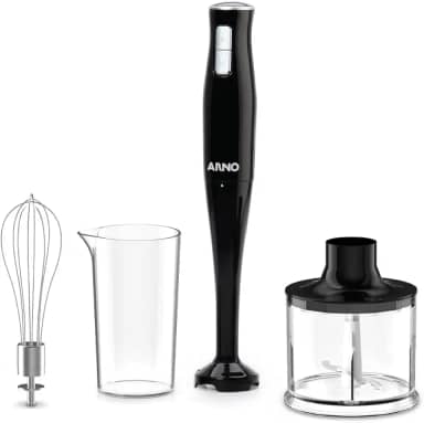 Mixer Arno TurboMix Pro 400W MX31, 3 em 1 com Processador de 600ml, Batedor para Claras e Copo Medidor de 500ml, Versátil, Potente e Prático, 110V