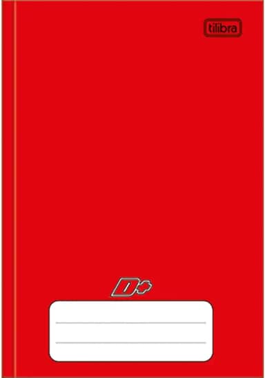 Tilibra D+ - Caderno Brochura Capa Dura, 1/4 Pequeno, 14x20cm, 48 Folhas, Vermelho
