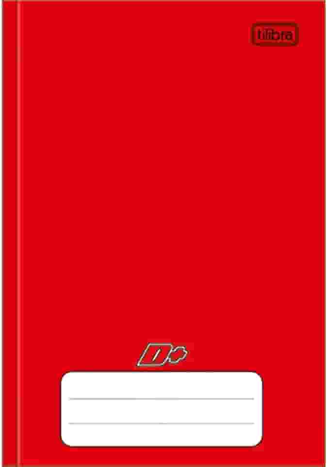 Tilibra D+ - Caderno Brochura Capa Dura, 1/4 Pequeno, 14x20cm, 48 Folhas, Vermelho