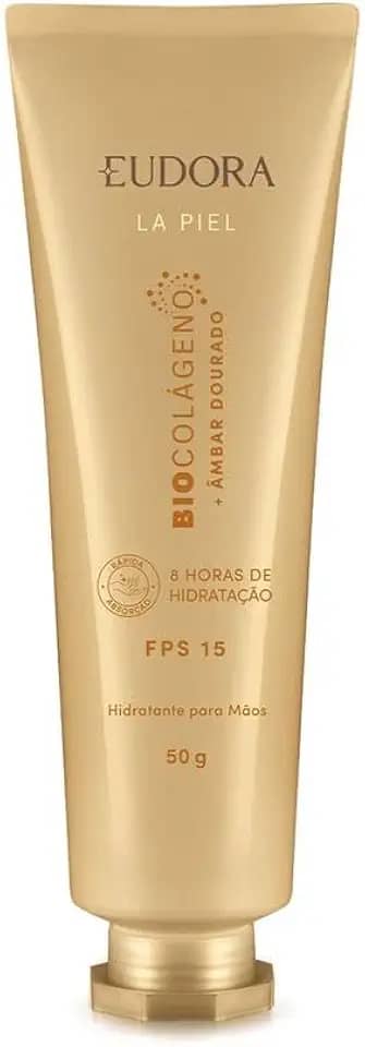 Eudora La Piel Âmbar Dourado Creme para Mãos FPS15 50g