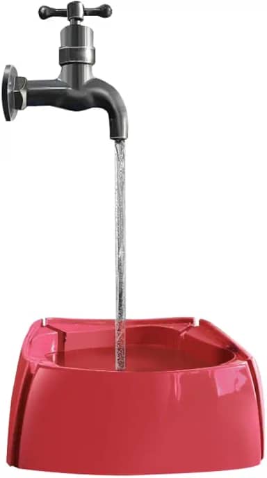 Bebedouro Para Gato Cachorro Torneira Mágica Fonte De Água 1,8 Litros Bivolt Mec Pet (Vermelho, Médio)