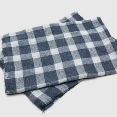 Pano de Chão Xadrez, Kit com 6 Unidades, 65x40 cm, Alvejado e Resistente para Limpeza Pesada, Alta Absorção