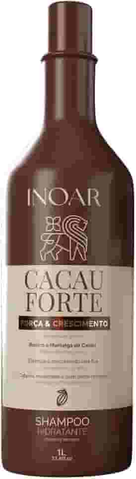 Inoar, Cacau Forte, Shampoo Fortalecedor, Crescimento Saudável e Nutrição Intensa, Biotina e Manteiga de Cacau, Para Cabelos Enfraquecidos e Quebradiços, 1L