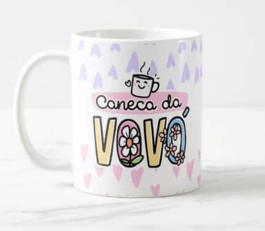 Caneca Avós Vovó Avó Presente Dia Dos Avós