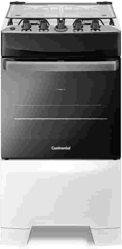 Fogão 4 Bocas Mesa de Inox Branco Continental FC4IB