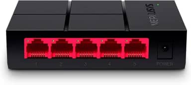 MERCUSYS MS105G - Switch Gigabit RJ45 de 5 portas, Ethernet LAN 10/100/1000 Mbps, Plug and Play, Switch de mesa, casa e escritório, pequeno, caixa de plástico