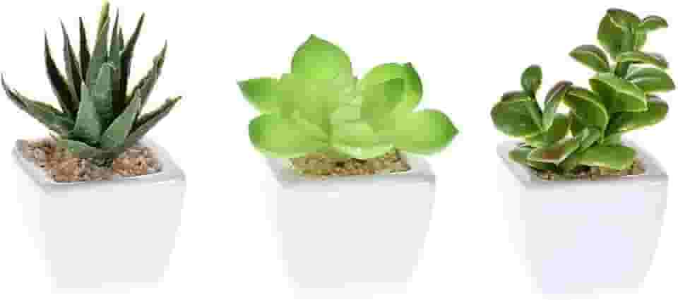Kit Suculentas Artificiais Decorativas Sortidas(3)