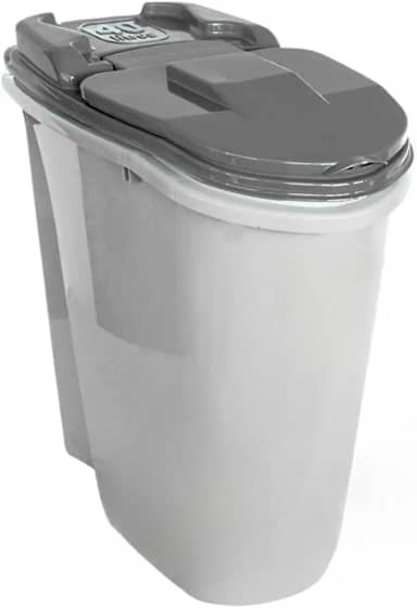 Pote Porta Ração e Grãos Dispenser 40 Litros 18 Kg Vedação Completa + Pá Dosadora (CINZA 40 LITROS - 18 kg)
