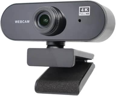 Webcam 4K para PC, foco automático PDAF, microfones com cancelamento de ruído AI duplo, correção automática de luz, webcam Plug & Play