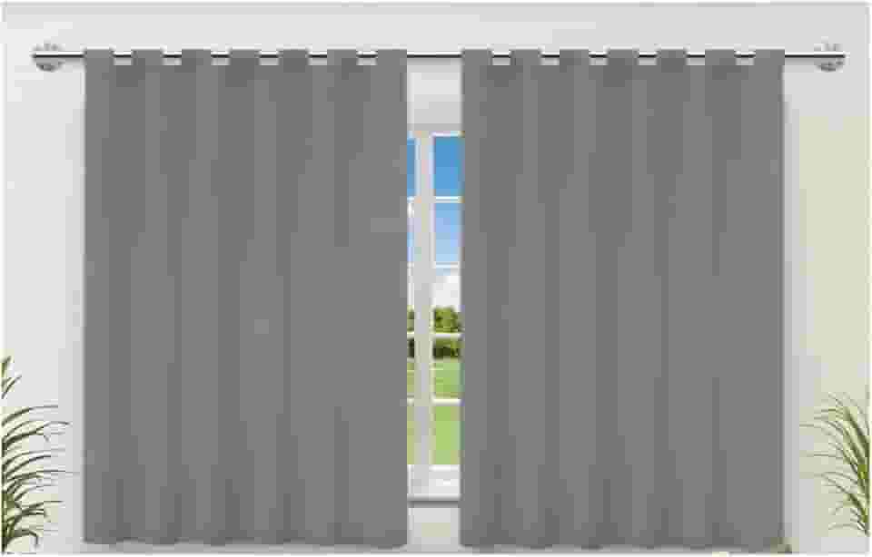 ' Cortina Blackout Para Sala Quarto Cozinha 200x140 cm Pelicula corta luz Alças para Varão, Cortina em PVC Antimofo Fácil Limpeza Cortina 2 metros por 1 metro e 40 centímetros (Não Acompanha Varão) '