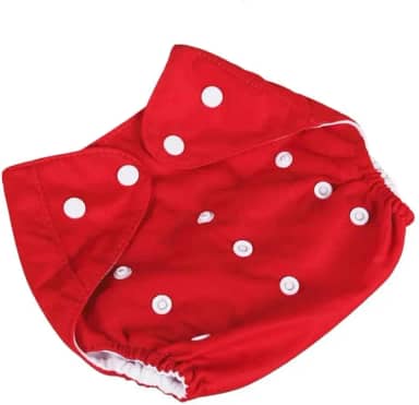 Fralda Ecológica Reutilizável ajustável Bebê - VERMELHA