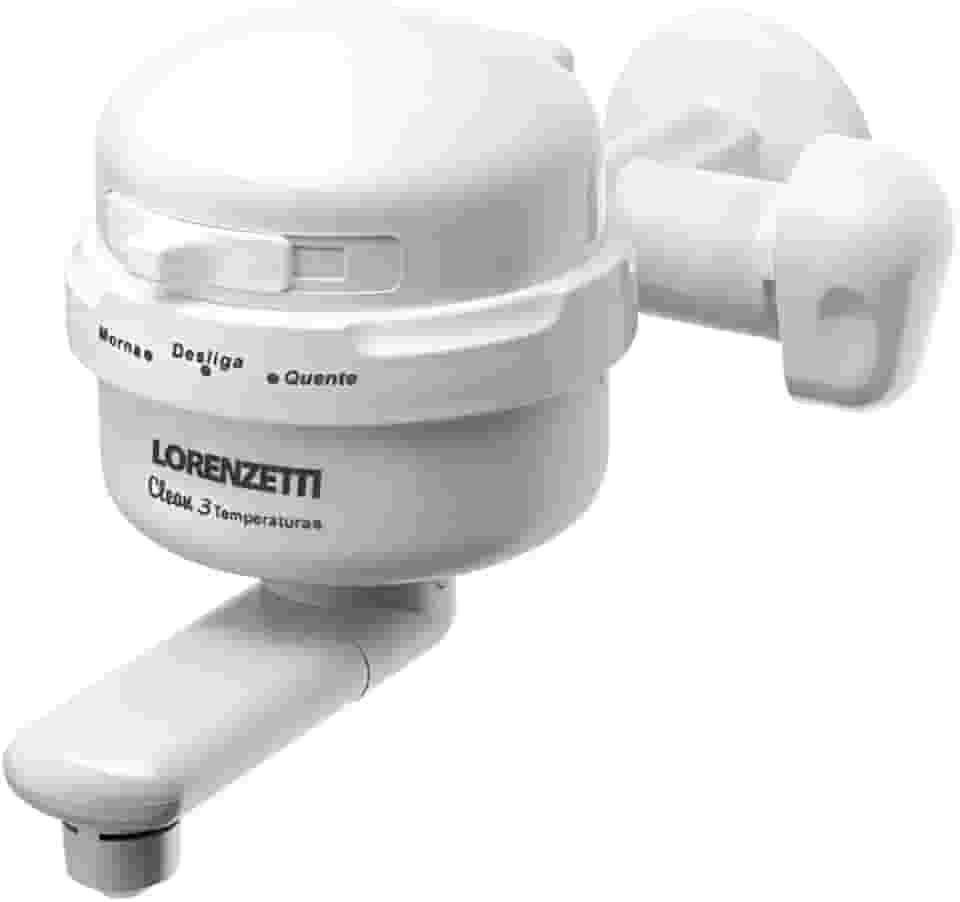 Torneira Clean 3T 220V 5500W, Lorenzetti, 7551017, Branco, Pequeno