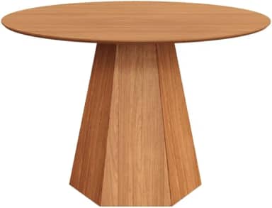 Mesa de Jantar 6 Lugares Redonda com Pé Hexagonal Lisboa - Dalla Costa