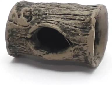 Tronco Mini Toca para Peixes Betta e Pequenos Peixes | Toca em Resina Atóxica para Aquário de Água Doce ou Salgada | Pintura Artesanal (Mini)