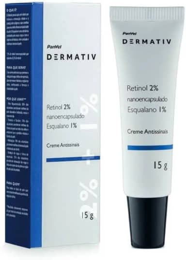 CREME ANTI-IDADE PARA ÁREA DOS OLHOS RETINOL 2% + ESQUALANO 1% PANVEL DERMATIV 15G
