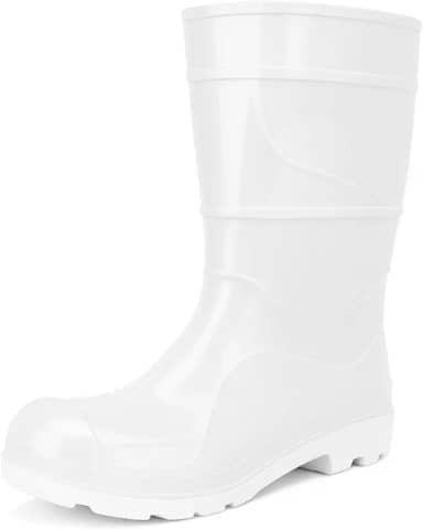 Bota Pvc Preta Cano Médio 28cm Forrada Impermeável Galocha EPI Segurança Ocupacional Solado Antiderrapante Cartom