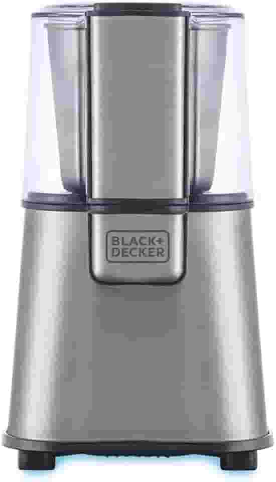 BLACK+DECKER Moedor Elétrico e em Inox, Ideal para Cafés e Grãos, Gourmand Gris, Modelo MG200, 110V