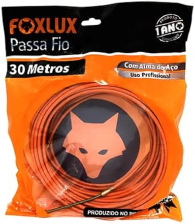 Sonda Passa Fio Foxlux 30 Metros Flexível Com Alma de Aço Profissional
