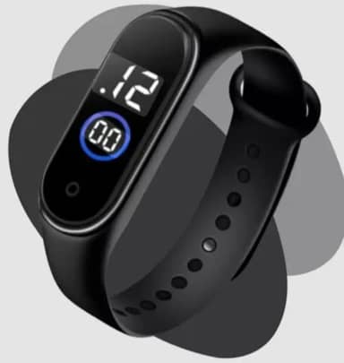 Pulseira Inteligente Digital com Display LED, 6 Cores, Monitor de Atividade Física, Relógio Digital