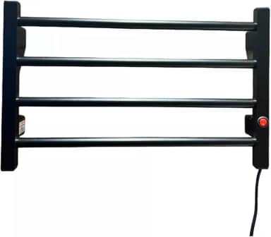 Toalheiro Térmico Aquecedor de Toalhas 4 Barras- Com Seletor de Voltagem 110/220 (PRETO)