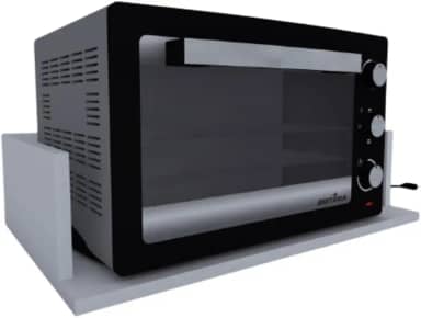 Suporte de Micro-ondas de MDF Branco 50x15x40