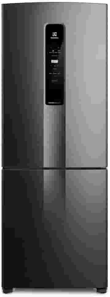 Geladeira Electrolux Frost Free 490L Efficient com AutoSense Inverse Black Inox Look (IB7B) 127 V