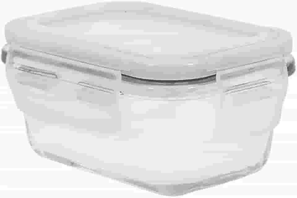 Oikos - Pote de Vidro 160ml Hermético com Trava Retangular