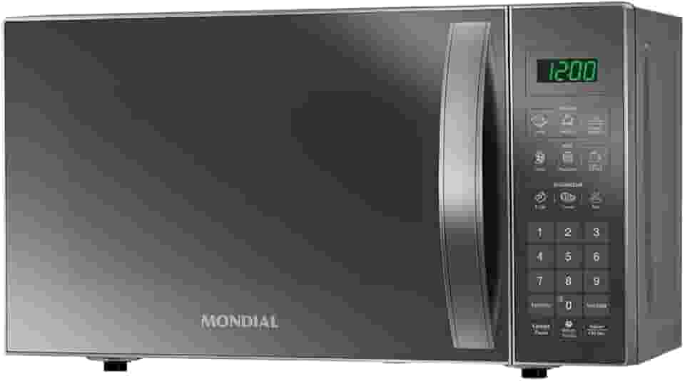 MONDIAL Micro-Ondas, Cinza/Espelhado, 1200W, 110V - MO-01-21-E