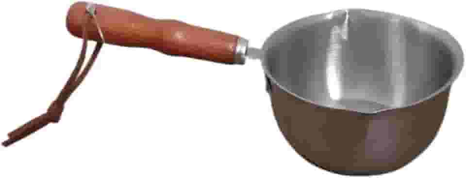 Panela de aço inoxidável com bico, aquecedora de manteiga, panela de caldo, leite, queijo, panelas de óleo, molho, ferver leite