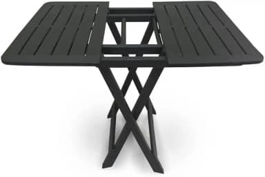 Arqplast, Mesa Quadrada Dobrável Plástica Preta 80x72x70Cm 25672 Arqplast
