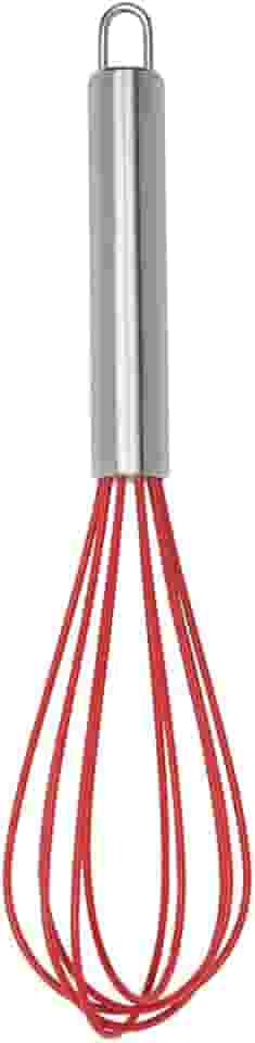 Mimo Style Batedor de Ovos e Massas Fouet, Cabeça de Silicone e Cabo em Inox de Excelente Durabilidade, Belo Design, Útil Para Diversas Receitas, Massas de Bolo, Tortas, Pães, Cremes e Claras em Neve