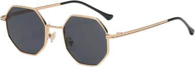 Óculos de Sol Octogonal Femininos/Masculinos, Proteção UV400, Original