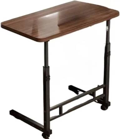 Mesa para com Rodinhas e Altura Ajustável: Solução Móvel e Ergonômica para Home Office e Ambientes Multifuncionais(Marrom com preto)