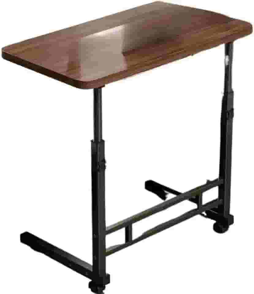 Mesa para com Rodinhas e Altura Ajustável: Solução Móvel e Ergonômica para Home Office e Ambientes Multifuncionais(Marrom com preto)