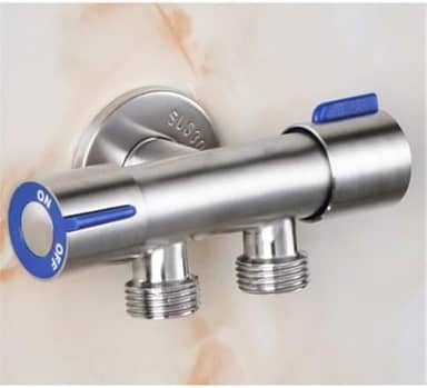 Torneira Registro T Duas Saídas De Água Inox Válvula Duplo Sowshop