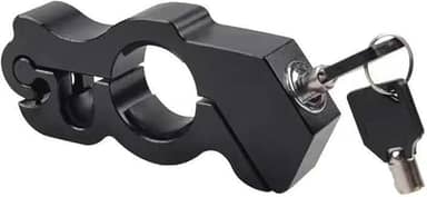 Trava de Guidão Antifurto para Moto – Trava de Segurança Universal para Motocicletas, Scooters, Bicicletas Elétricas e Quadriciclos – Modelo Reforçado em Alumínio (Preto)