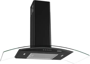 Coifa Nardelli de Parede Clean Vidro Curvo Black 90cm